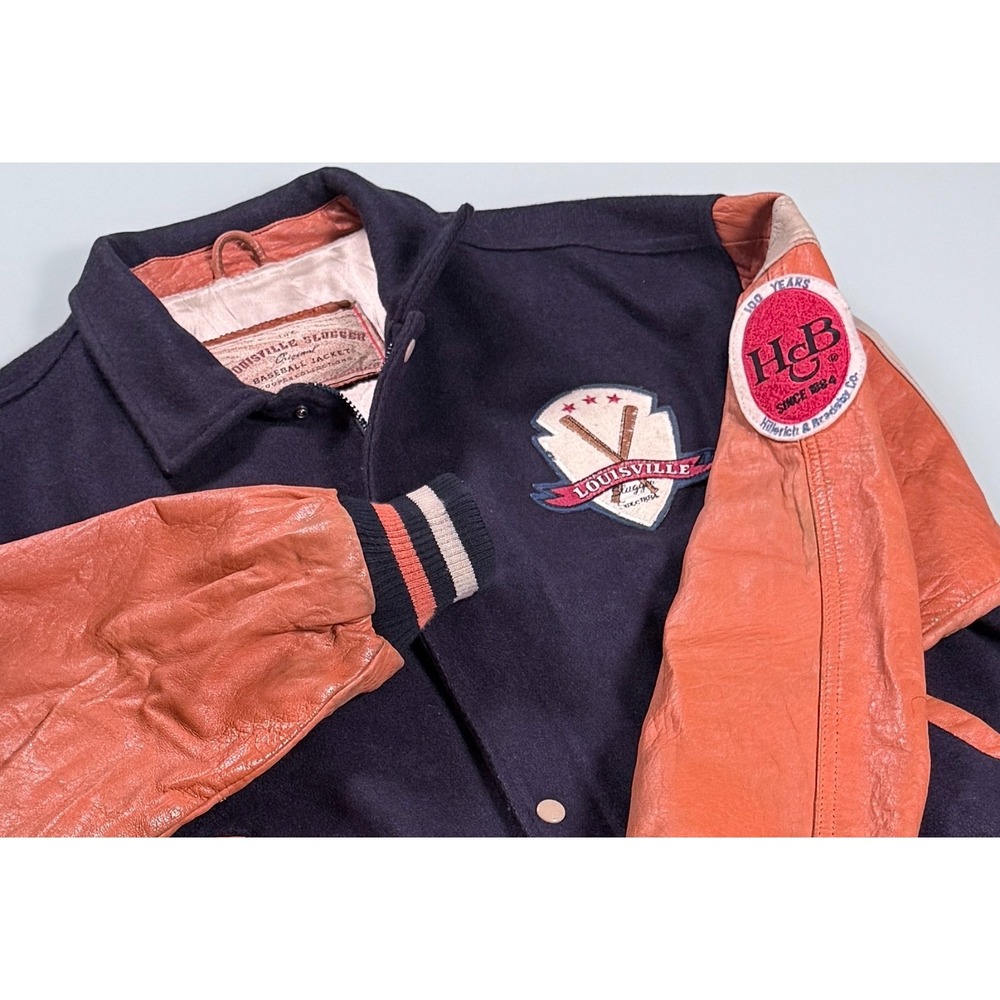 VTG 90's Louisville Slugger Varsity‎ Jacket Mens XL Leather & Wool SportsCore